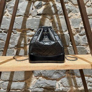 Chanel Black Lambskin Small Gabrielle Backpack Bag